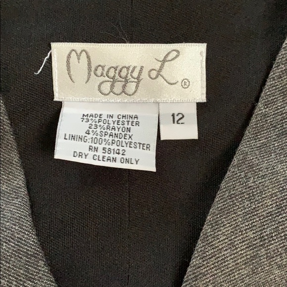 Maggy L Grey Body Shape Dress Size 12 - Picture 3 of 3